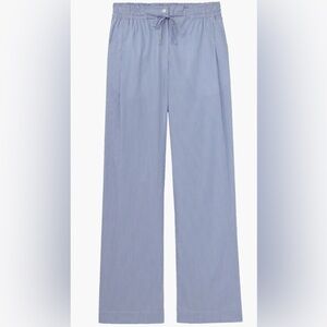 Thakoon Boxer Elastic Waist Cotton Striped Straight Leg Trouser NWT Size 0